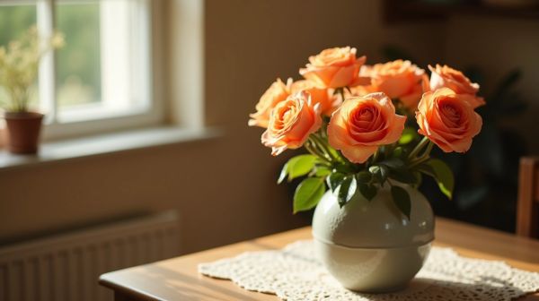 Offrir des roses oranges pour la fête des grands-mères