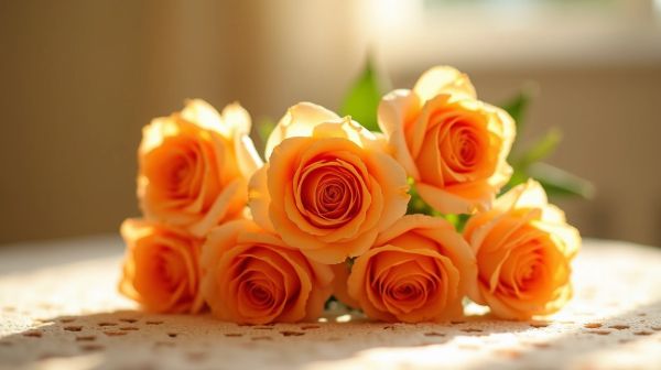 Offrir des roses oranges pour la fête des grands-mères